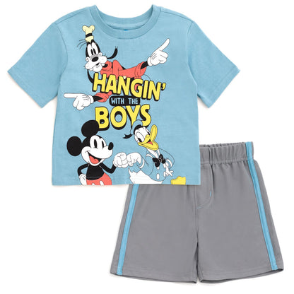 Disney Mickey Mouse T-Shirt and Shorts Outfit Set Infant to Big Kid Sizes (12 Months - 12)
