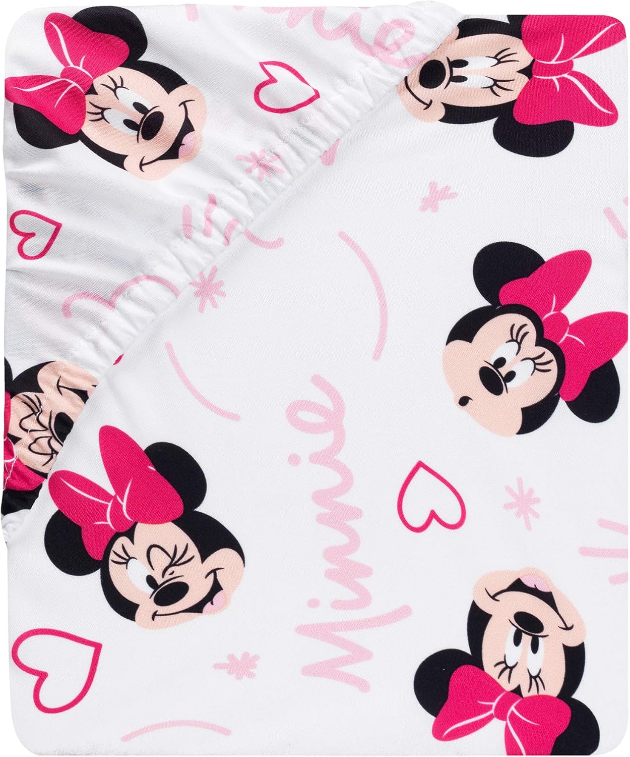 Lambs & Ivy Disney Baby Forever Mickey Mouse White Fitted Crib Sheet