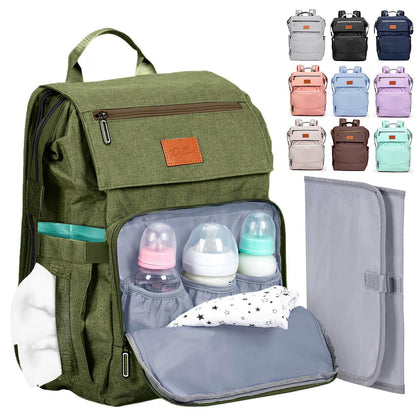 PILLANI Baby Diaper Bag Backpack - Baby Bag for Girls & Boys, Large Waterproof Toddler Diaper Backpack - Baby Shower Gifts & Registry Must Haves - Travel Diaper Bags with Changing Pad - Newborn Stuff