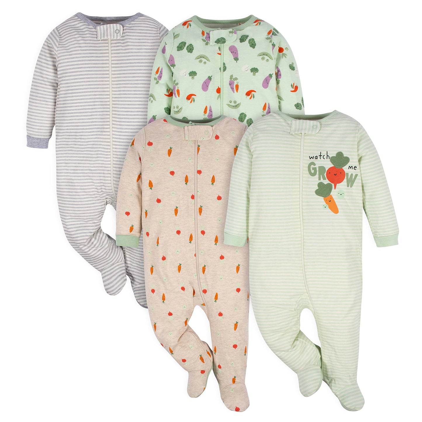 Gerber Baby-Girls 4 Pack Sleep 'N Play Footie
