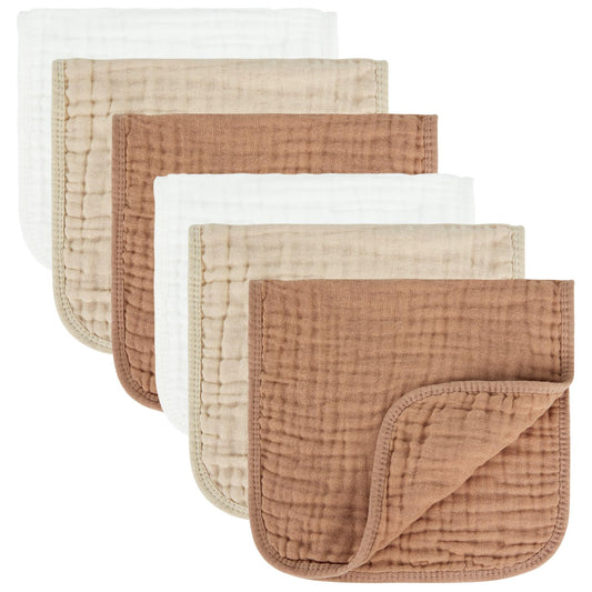 MIGIOL Muslin Burp Cloths 100% Cotton Baby Burp Cloths Soft, Absorbent 10x20 inches for Girls and Boys Baby Essentials