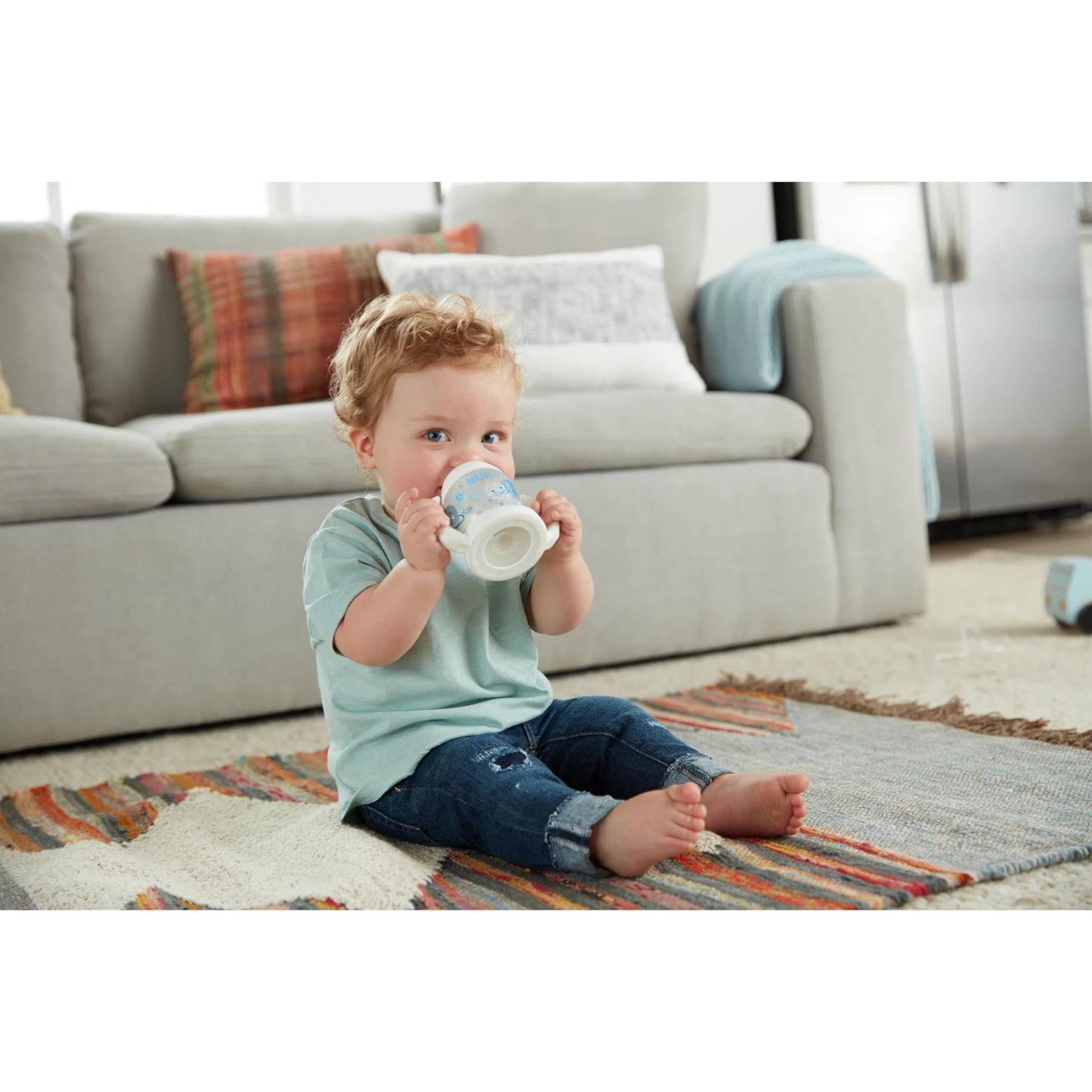 NUK Learner Cup, 6+ Months, Fun Fruits and Animals, Amazon Exclusive Collection, 5 Oz, Pack of 2 – BPA Free, Soft Spout, Spill Proof Sippy Cup
