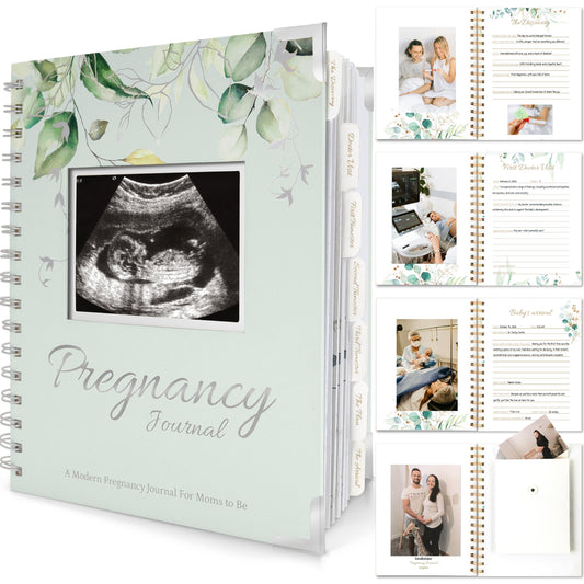 Pregnancy Journal for First Time Moms Gifts - 90 Pages Hardcover Pregnancy Memory Book, Beautiful & Cute Baby Book Keepsake, Ultrasound Baby Scrapbook, Mom To Be Gift (Alpine)