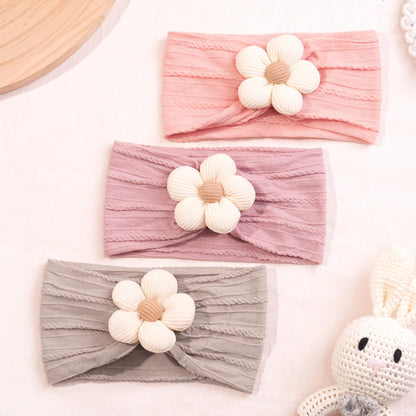 CÉLLOT 5 Pcs Baby Flower Headbands Baby Girls Nylon Headbands Soft Hairbands Hair Accessories for Newborn Infant Toddler Kids