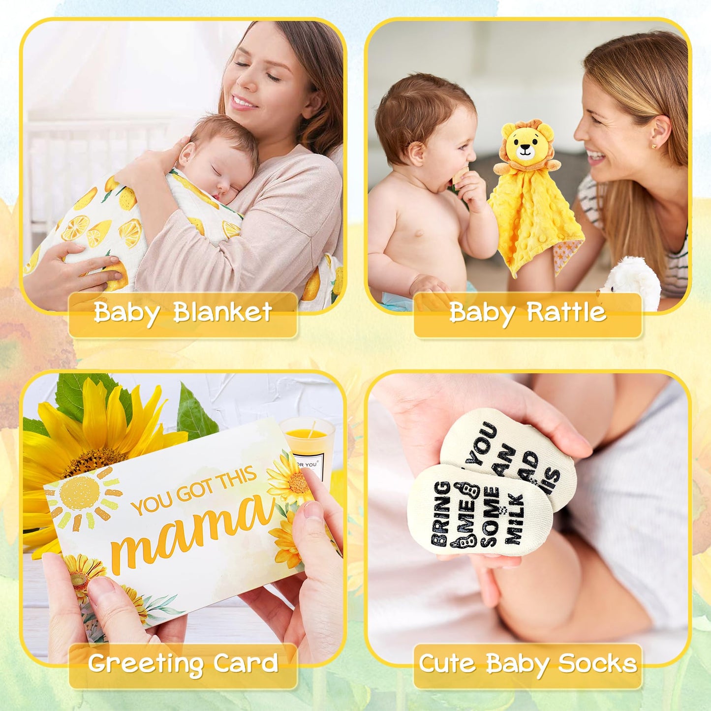 New Mom Gifts & Baby Girl Gift Set for Newborn,Baby Girl Gift Basket with Baby Milestone Blanket,Pregnancy Gifts for Expecting Mom,New Mom Care Package After Baby, Pregnancy Gifts for Women and Baby