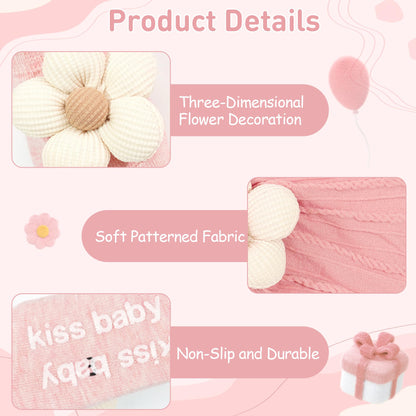 CÉLLOT 5 Pcs Baby Flower Headbands Baby Girls Nylon Headbands Soft Hairbands Hair Accessories for Newborn Infant Toddler Kids