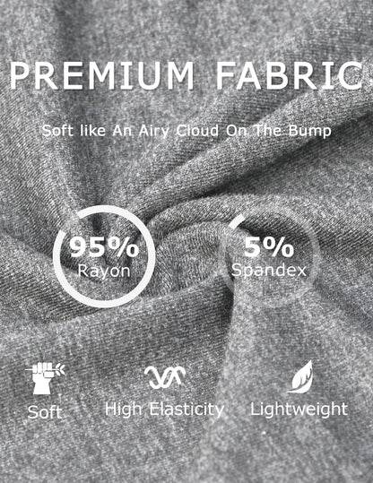 fitglam Women's Maternity Shorts Lounge Sleep Pajama Workout Comfy Stretchy Pregnancy Shorts
