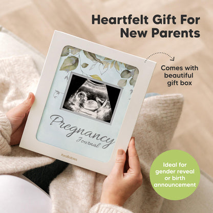 Pregnancy Journal for First Time Moms Gifts - 90 Pages Hardcover Pregnancy Memory Book, Beautiful & Cute Baby Book Keepsake, Ultrasound Baby Scrapbook, Mom To Be Gift (Alpine)