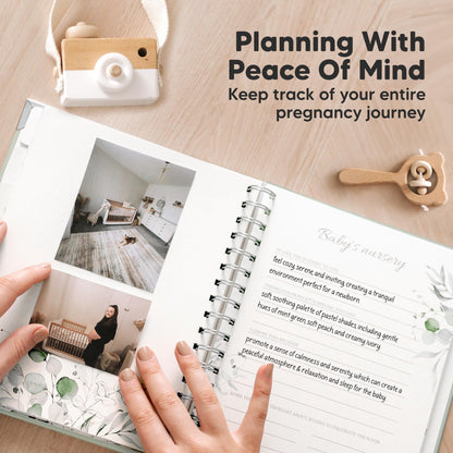 Pregnancy Journal for First Time Moms Gifts - 90 Pages Hardcover Pregnancy Memory Book, Beautiful & Cute Baby Book Keepsake, Ultrasound Baby Scrapbook, Mom To Be Gift (Alpine)