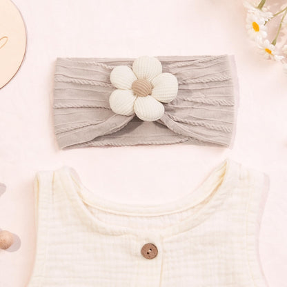 CÉLLOT 5 Pcs Baby Flower Headbands Baby Girls Nylon Headbands Soft Hairbands Hair Accessories for Newborn Infant Toddler Kids