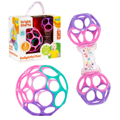 Bright Starts Oball Shaker Rattle Toy, Ages Newborn Plus