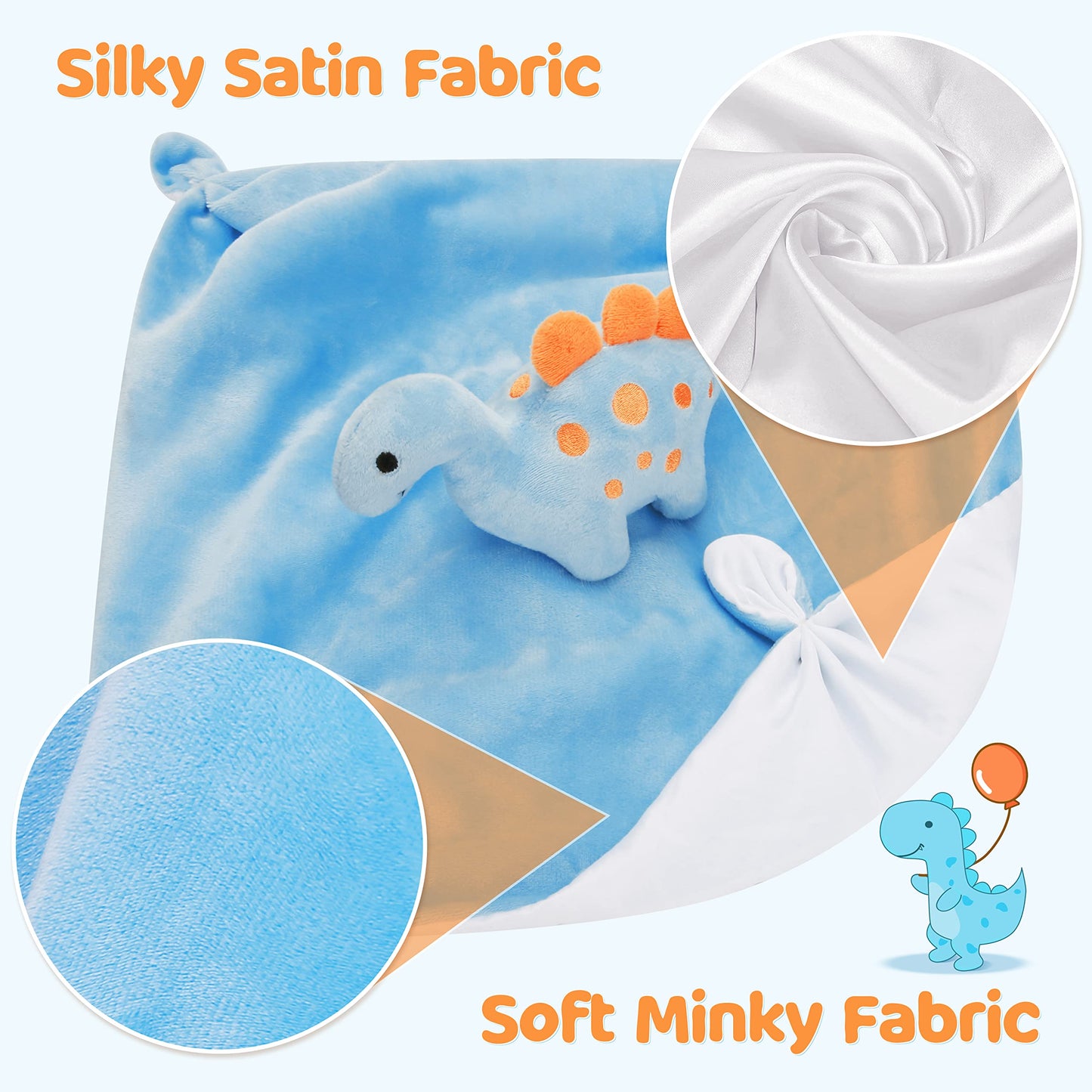 Pro Goleem Elephant Security Blanket, Soft Lovey Unisex Lovie Baby Gifts for Boys and Girls Snuggle Toy Stuffed Animal Newborn Essentials and Items Grey 16 Inch
