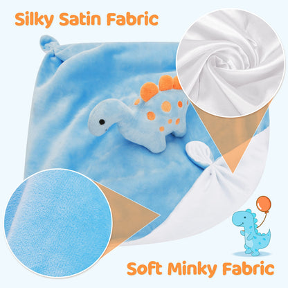 Pro Goleem Elephant Security Blanket, Soft Lovey Unisex Lovie Baby Gifts for Boys and Girls Snuggle Toy Stuffed Animal Newborn Essentials and Items Grey 16 Inch