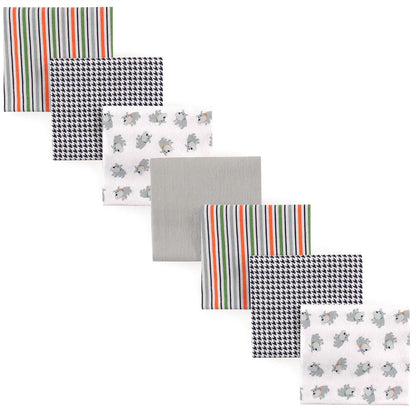 Luvable Friends Unisex Baby Cotton Flannel Receiving Blankets, Rainbow 7-Pack, One Size