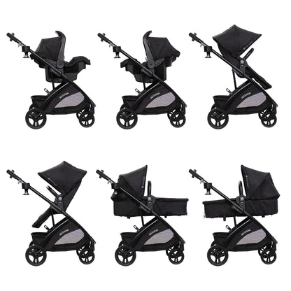 Baby Trend Passport® Switch 6-in-1 Modular Stroller Travel System with EZ-Lift™ Plus Infant Car Seat, Dash Black