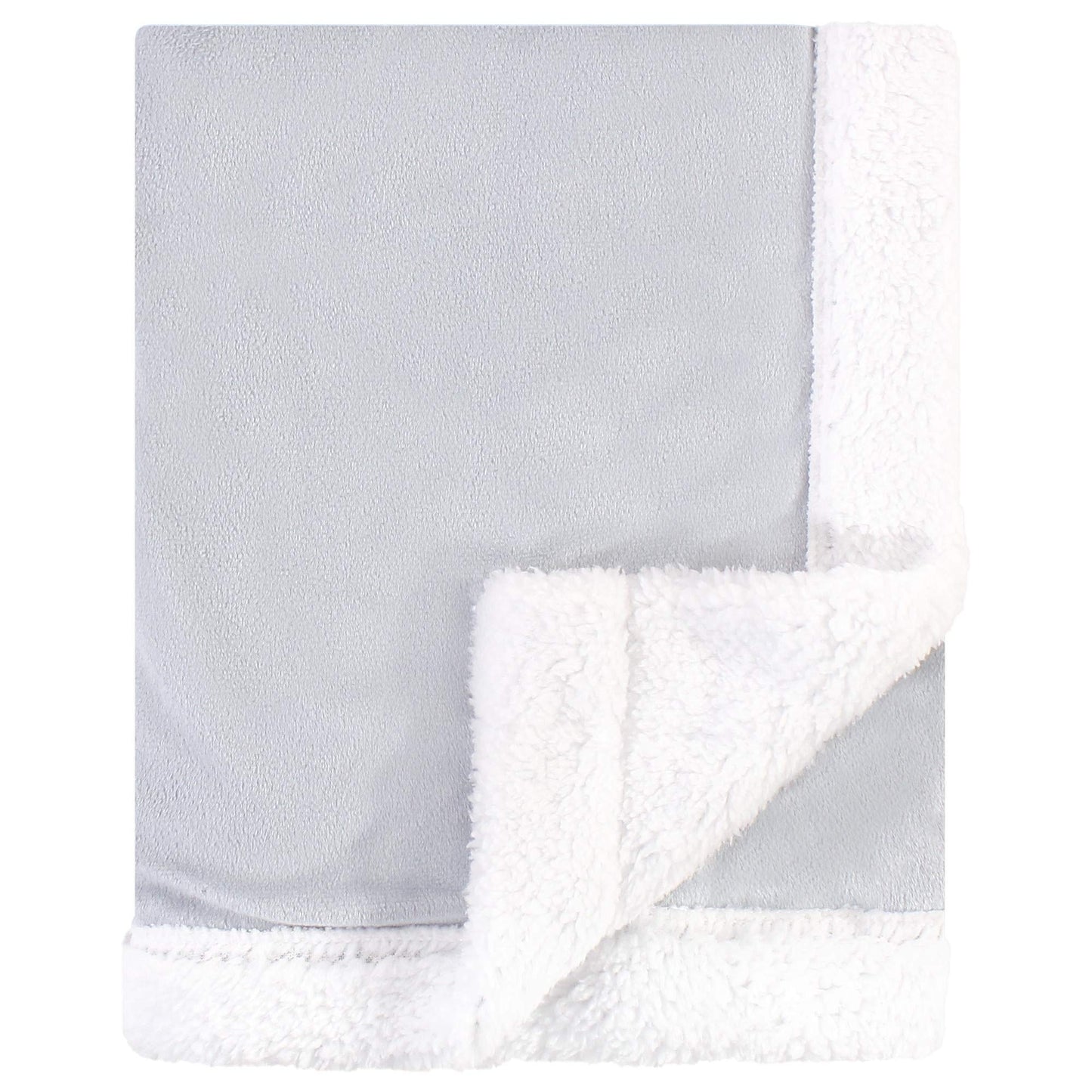 Hudson Baby Unisex Baby Plush Mink and Sherpa Blanket, Pink Floral, One Size