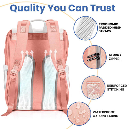 PILLANI Baby Diaper Bag Backpack - Baby Bag for Girls & Boys, Large Waterproof Toddler Diaper Backpack - Baby Shower Gifts & Registry Must Haves - Travel Diaper Bags with Changing Pad - Newborn Stuff