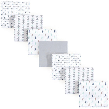 Luvable Friends Unisex Baby Cotton Flannel Receiving Blankets, Rainbow 7-Pack, One Size