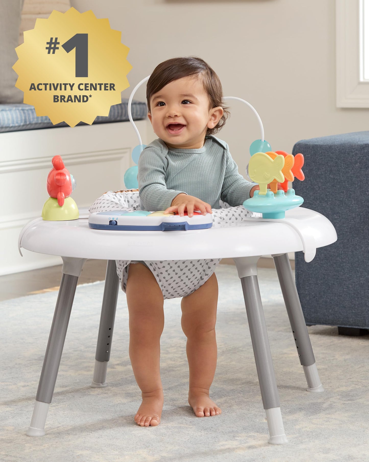 Skip Hop Baby Activity Center: Interactive Play Center with 3-Stage Grow-with-Me Functionality, 4mo+, Explore & More