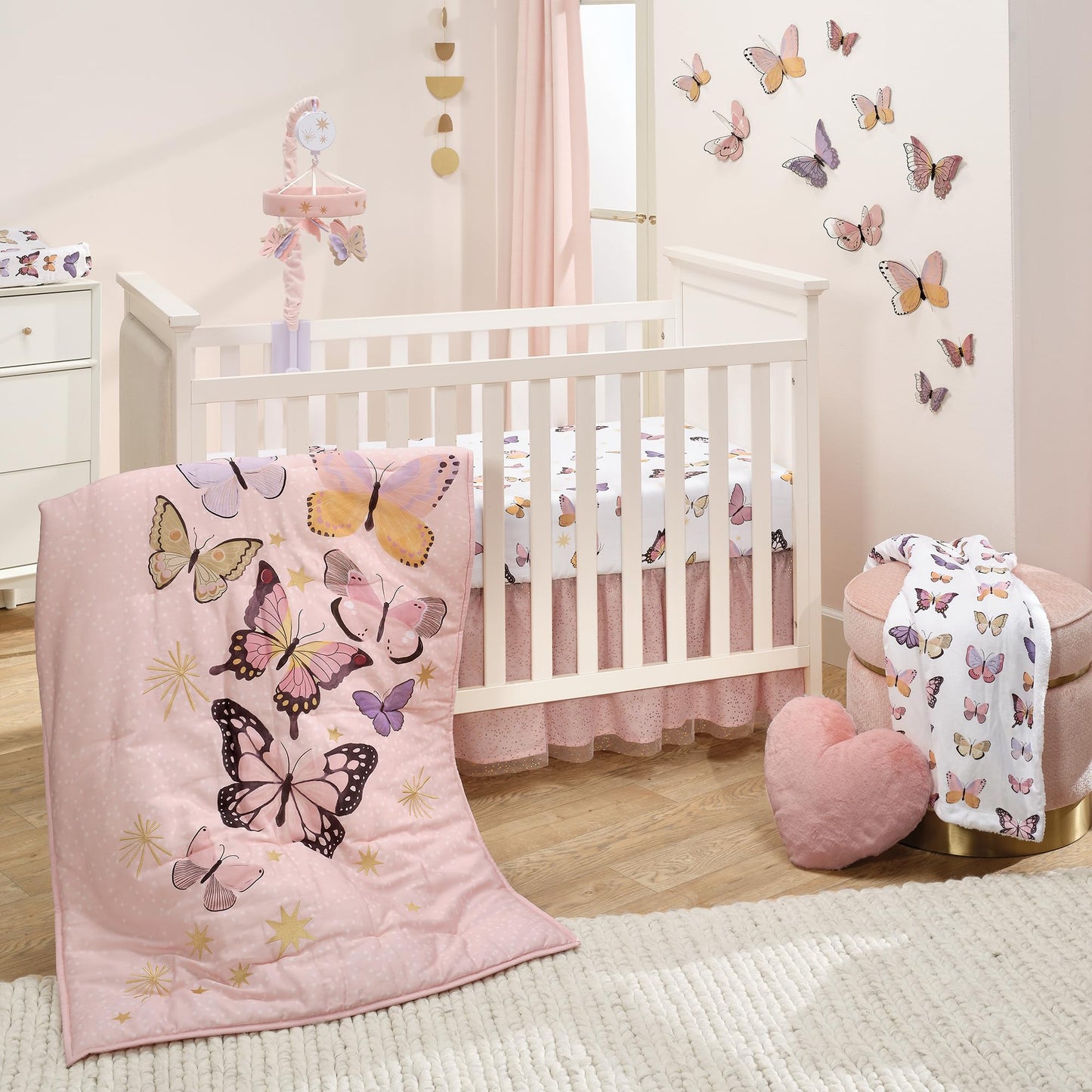Lambs & Ivy Disney Baby Pooh Bear & Pals Cotton 3Piece Nursery Crib Bedding Set