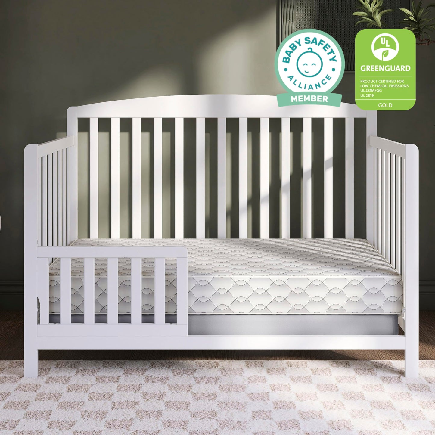 Dream On Me Twilight 5” 88 Coil Inner Spring Crib & Toddler Mattress – Brown Cloud, Greenguard Gold & BSA Certified, Waterproof & Stain-Resistant Cover, Fits Standard Full-Size Cribs & Toddler Beds