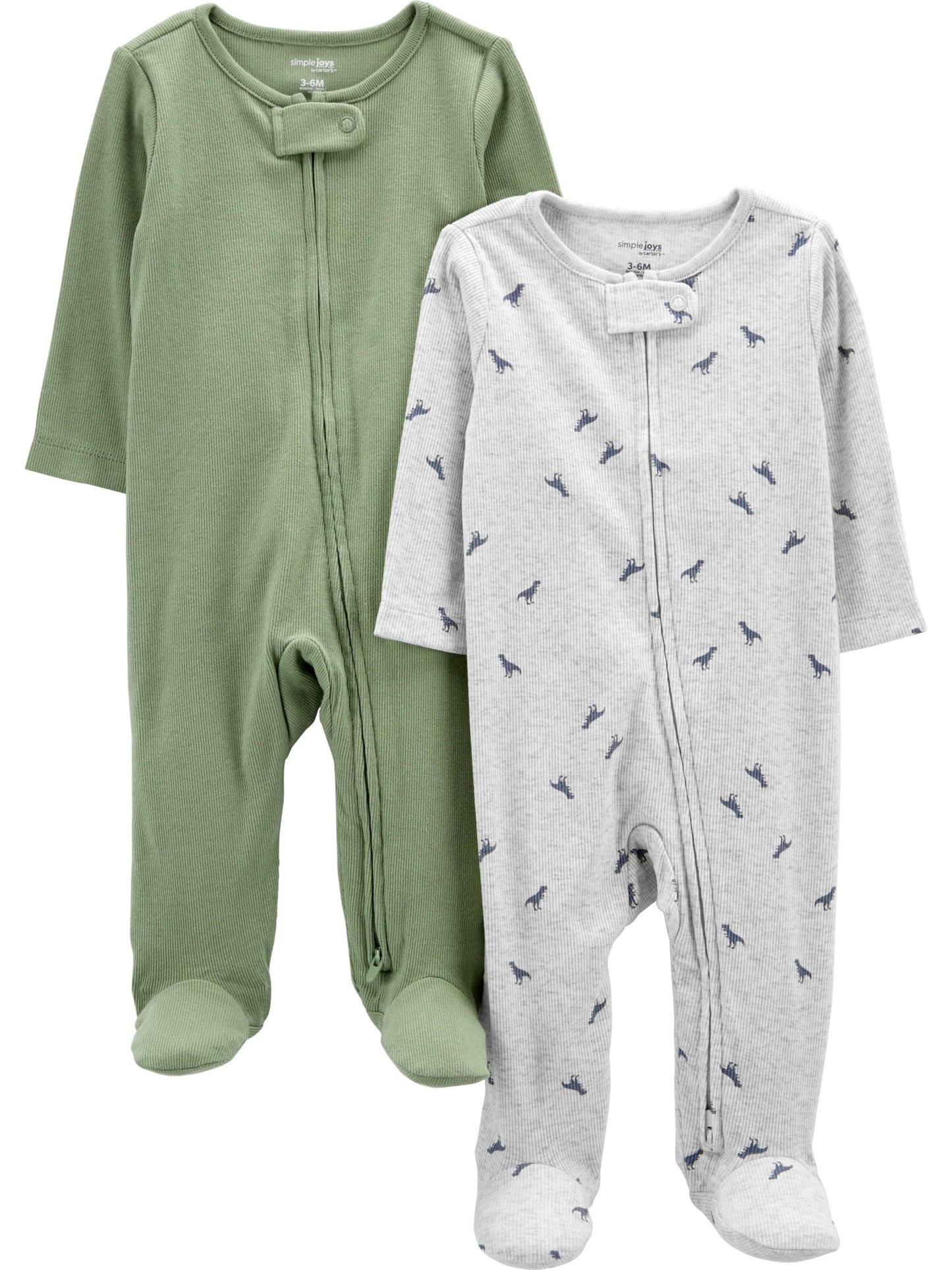 Simple Joys by Carter's Baby Boys' 2-pack 2-way Zip Textured Sleep and Play