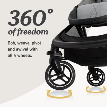 Graco Merge Travel System - Swivel Wheel Baby Stroller Car Seat Combo, Travel System Stroller with 360-Degree Rotating Wheels