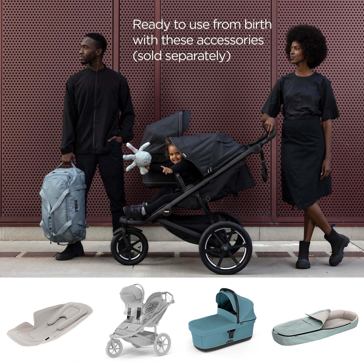 Thule Urban Glide 3 Single Child All-Terrain Stroller, Lightweight, Air-Filled Tires & Suspension, Integrated Hand Brake