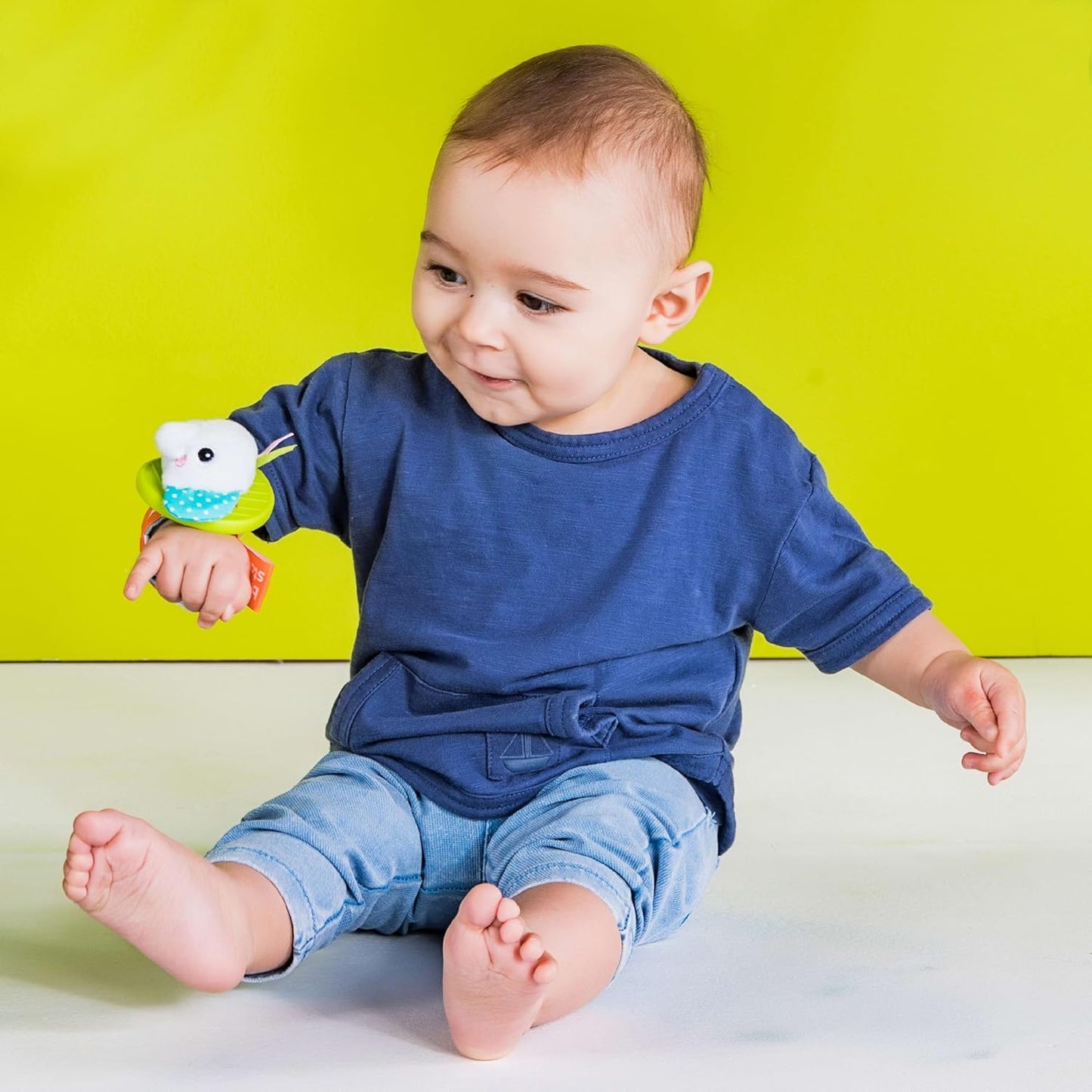 Bright Starts Snuggle & Teethe BPA-Free Crinkle Teething Plush Baby Toy - Giraffe