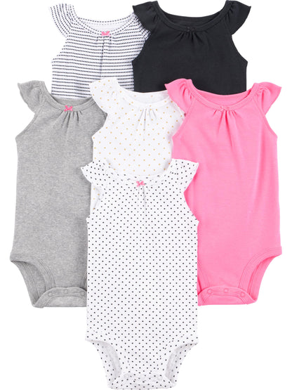 Simple Joys by Carter's Baby-Girls 6-Pack Short-Sleeve Bodysuit