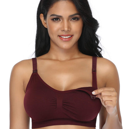 GXXGE 4Pack Nursing Bra for Breastfeeding Maternity Bras Push Up Silk Seamless Pregnancy Bralette Underwear