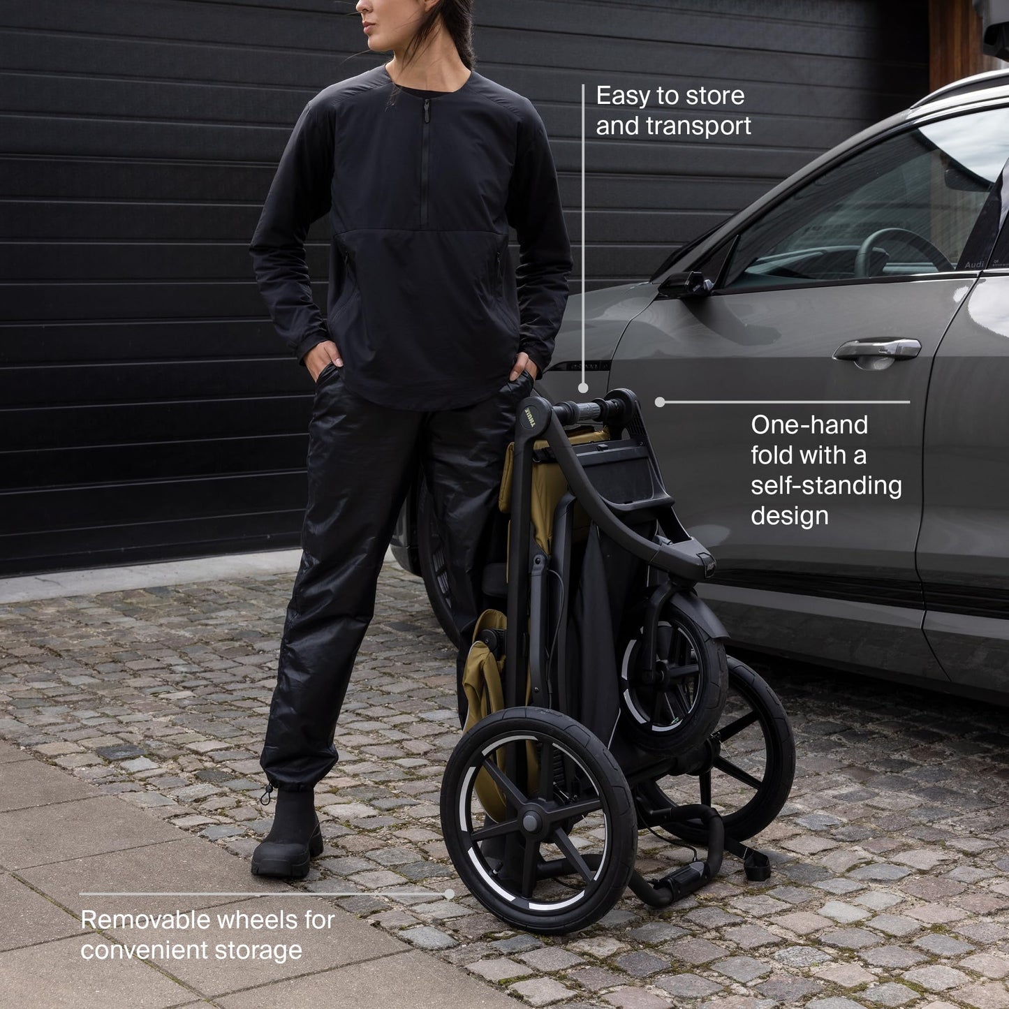 Thule Urban Glide 3 Single Child All-Terrain Stroller, Lightweight, Air-Filled Tires & Suspension, Integrated Hand Brake