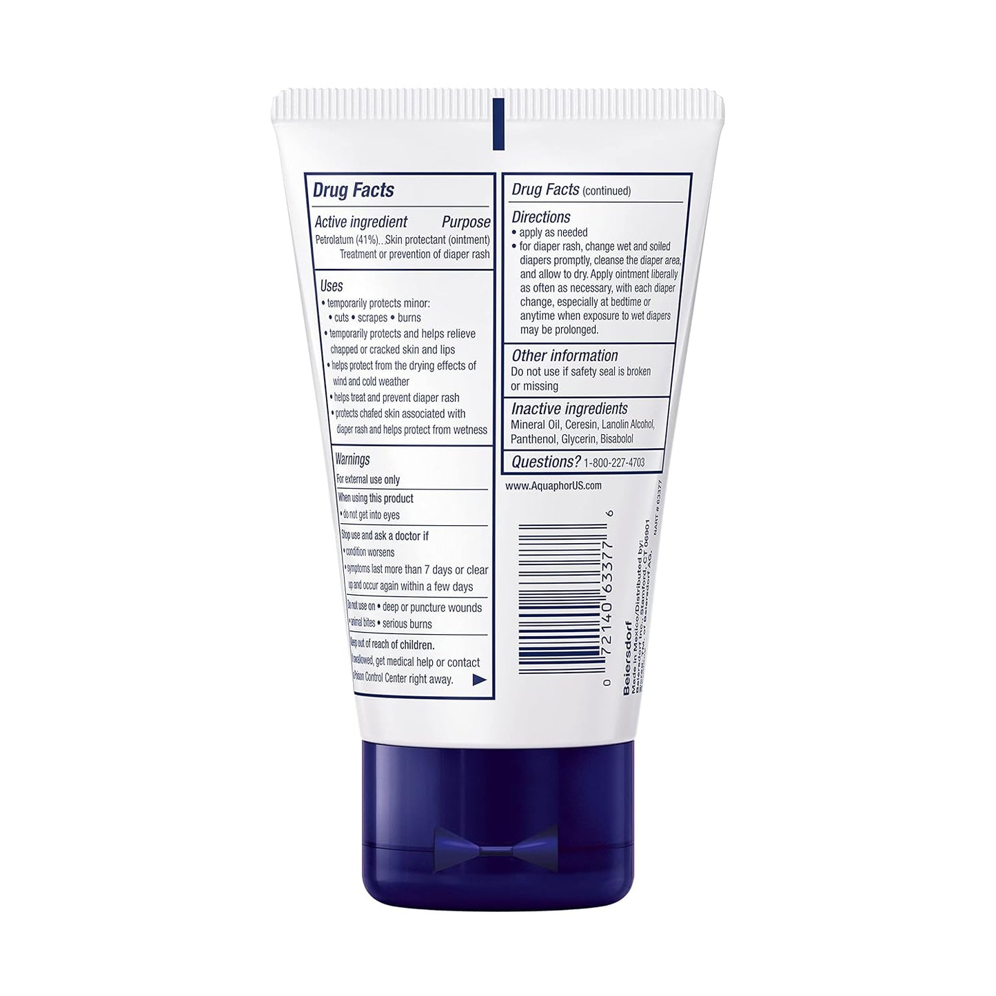 Aquaphor Baby Healing Ointment Advanced Therapy Skin Protectant for Chapped or Dry Skin, Drool Rash and Diaper Rash Ointment, 14 Oz Jar