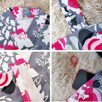 SUFEINI Maternity Robe and Matching Baby Swaddle Blanket Set, Mommy Robe with Receiving Blanket Girls Boys Sleepwear