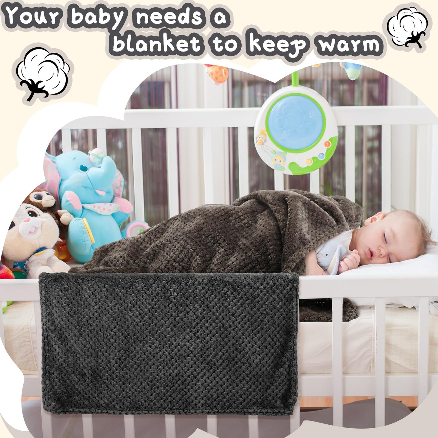 Frienda 4 Pcs Baby Fuzzy Blanket Fluffy Baby Blanket for Boys Girls Soft Warm Infant Newborn Toddler Receiving Nursery Bed Supplies, 32 x 24 Inch(Pink Color)