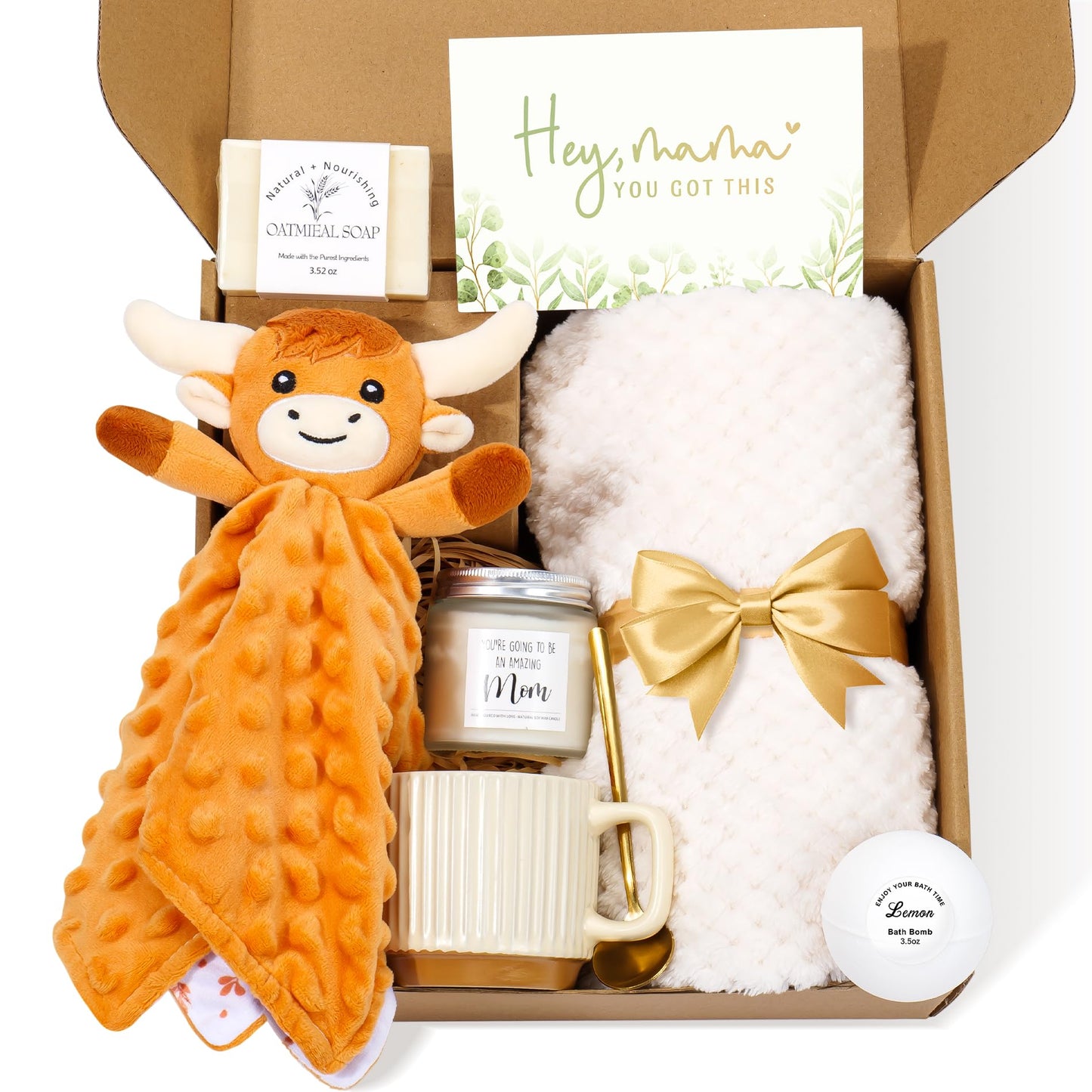 New Mom Gifts & Baby Girl Gift Set for Newborn,Baby Girl Gift Basket with Baby Milestone Blanket,Pregnancy Gifts for Expecting Mom,New Mom Care Package After Baby, Pregnancy Gifts for Women and Baby