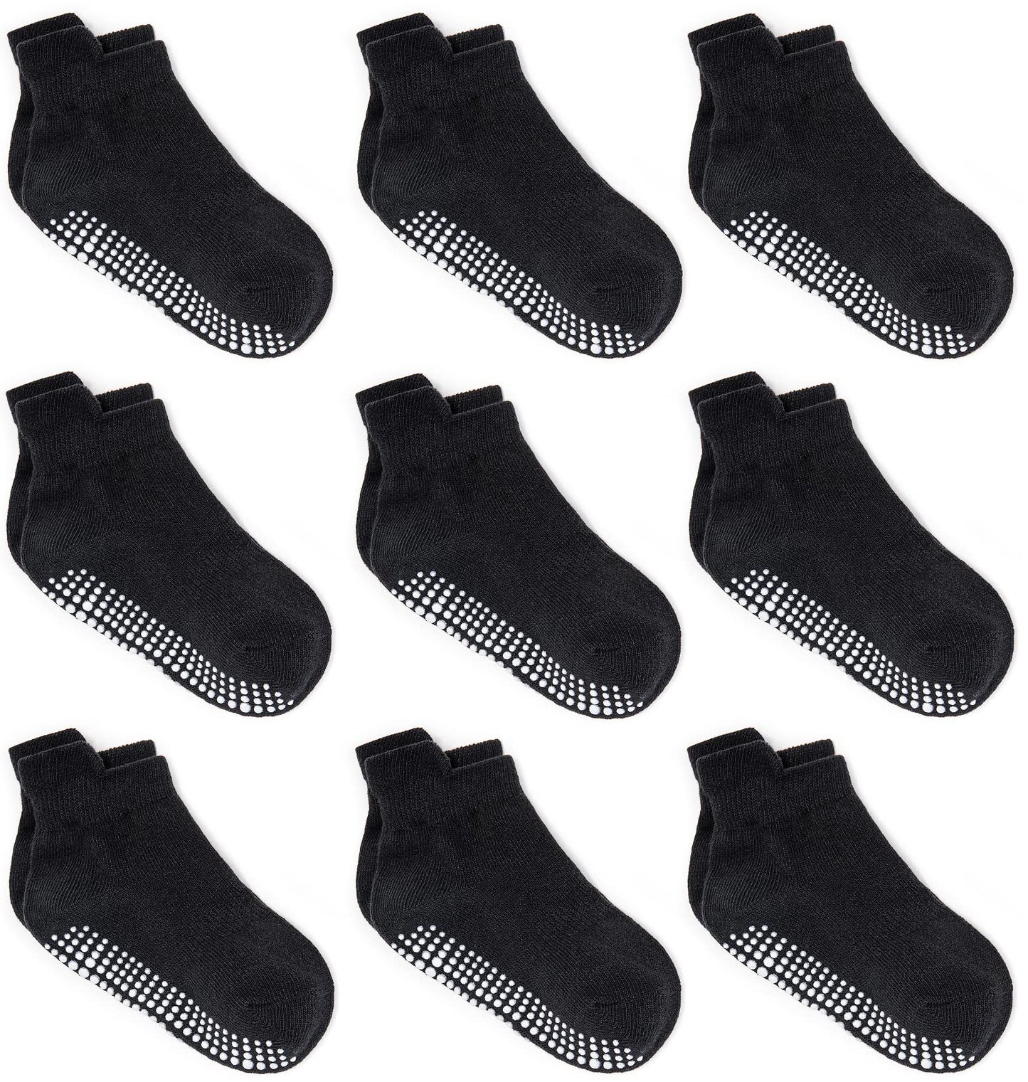 Zaples Baby Non Slip Grip Ankle Socks with Non Skid Soles for Infants Toddlers Kids Boys Girls