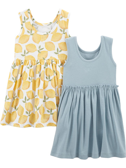 Simple Joys by Carter's baby-girls Short-sleeve and Sleeveless Dress Sets, Pack of 2
