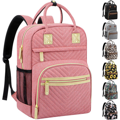 Tenot Diaper Bag Backpack for Women Large Capacity with Insulated Pockets Multifunctional Diaper Bags For Baby Girl Boy Waterproof Baby Bags For Mama Maternity Travel Bag Black
