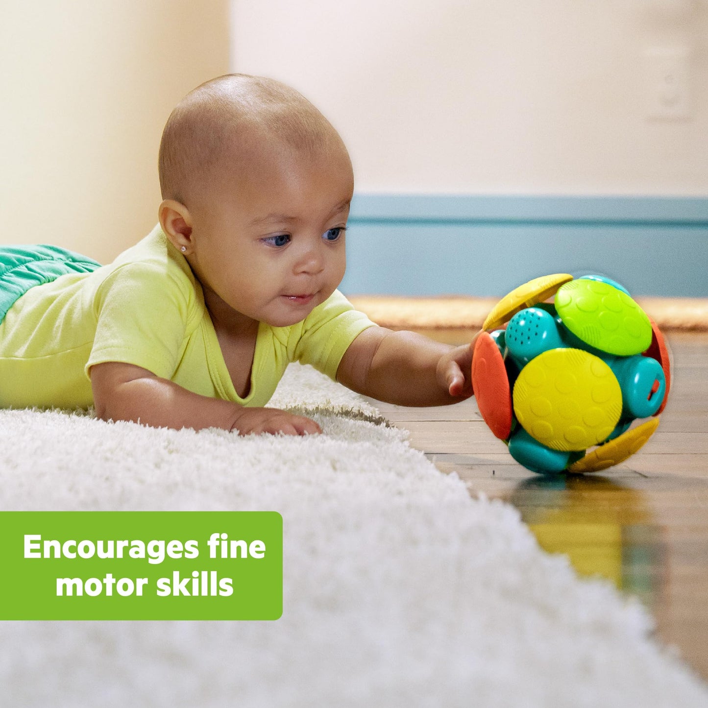Bright Starts Oball Shaker Rattle Toy, Ages Newborn Plus
