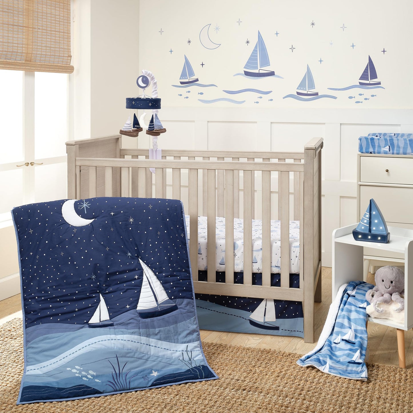 Lambs & Ivy Disney Baby Pooh Bear & Pals Cotton 3Piece Nursery Crib Bedding Set
