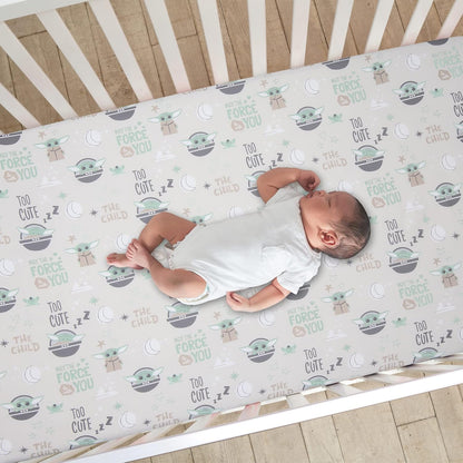 Lambs & Ivy Disney Baby Forever Mickey Mouse White Fitted Crib Sheet