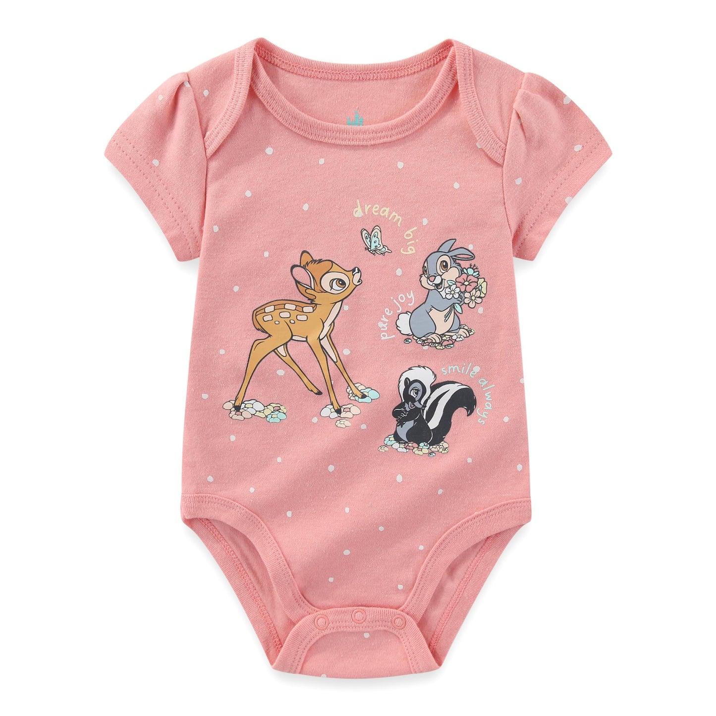 Disney Bambi Baby Girls 3 Pack Bodysuit for Newborn and Infant