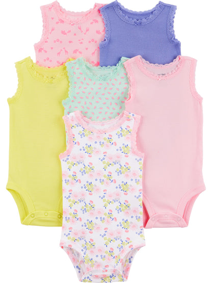 Simple Joys by Carter's Baby-Girls 6-Pack Short-Sleeve Bodysuit
