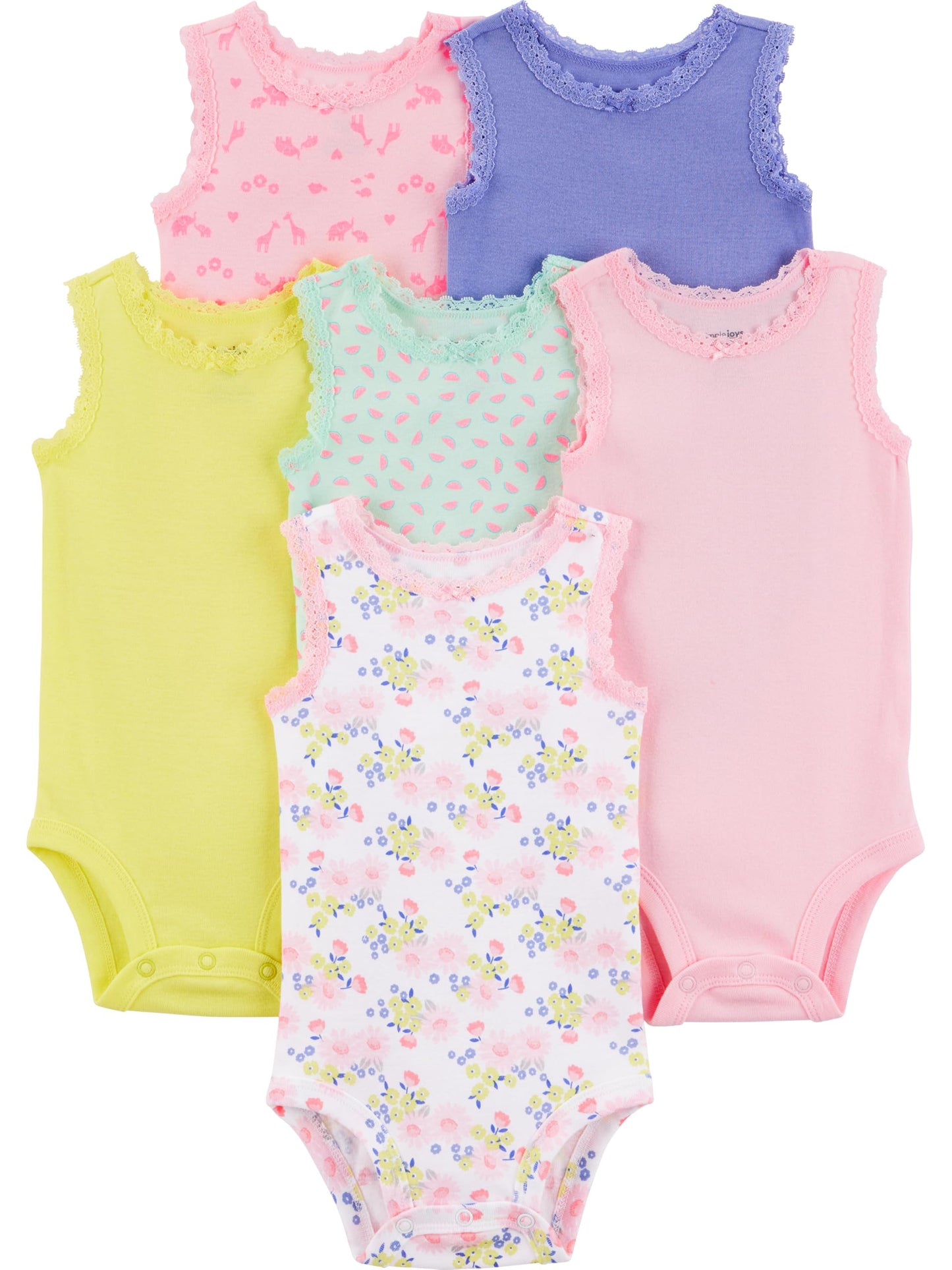 Simple Joys by Carter's Baby-Girls 6-Pack Short-Sleeve Bodysuit