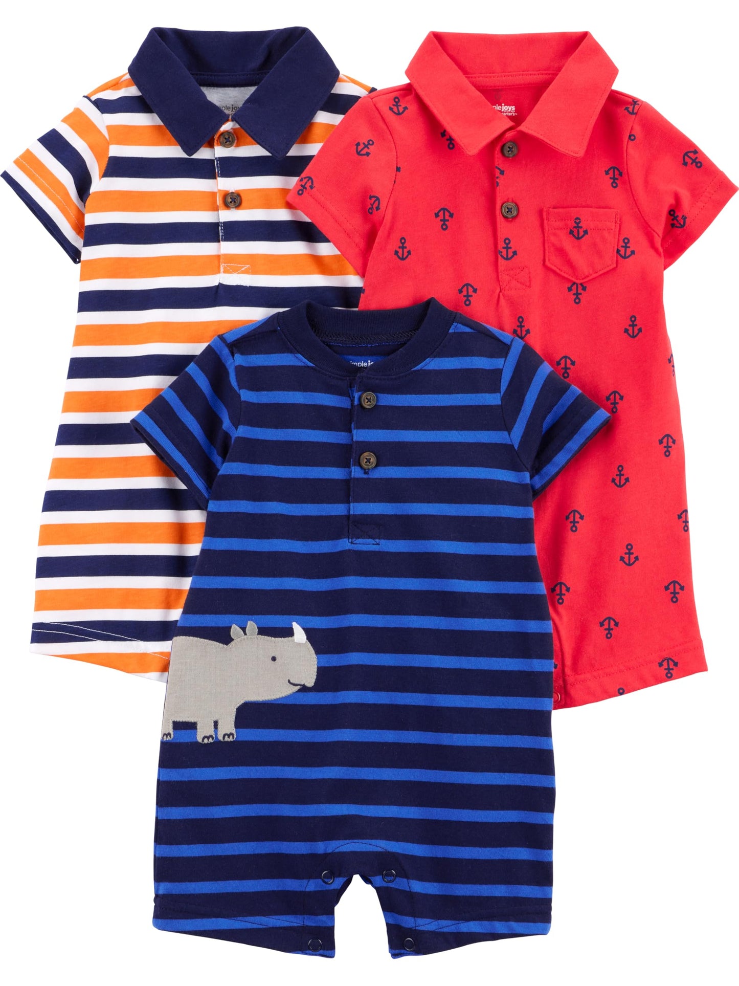 Simple Joys by Carter's Baby Boys' 3-pack Rompers