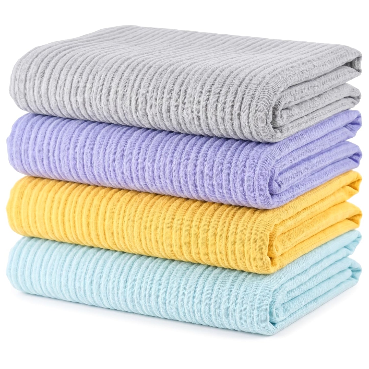 Muslin Swaddle Blankets for Newborns, 3 Pack Multipurpose 100% Organic Cotton, Ultra Soft Breathable Receiving Blanket 47 x 47 inches, Swaddle Wrap for Baby Boys & Girls