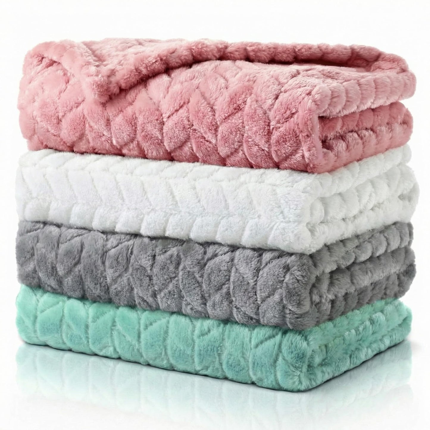 Frienda 4 Pcs Baby Fuzzy Blanket Fluffy Baby Blanket for Boys Girls Soft Warm Infant Newborn Toddler Receiving Nursery Bed Supplies, 32 x 24 Inch(Pink Color)