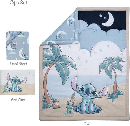 Bedtime Originals Disney Baby Stitch 3-Piece Blue Nursery Crib Bedding Set