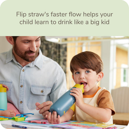 NUK Learner Straw Cup 10oz - Toddler Cup with Soft Straw for Easy Drinking Suitable for Ages 8 Months and Up